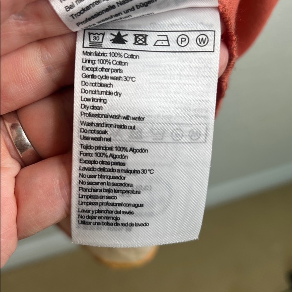 BA&SH Aelda Mini Dress Abstract Print Ochre Women US Sz 6 - Picture 8 of 8